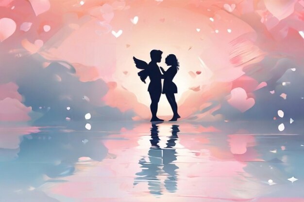 Photo romantic background valentines day