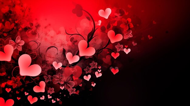 Romantic background with shining hearts 14 february celebration background