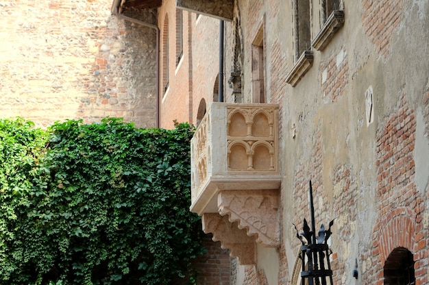 The romantic balcony of romeo and juliet