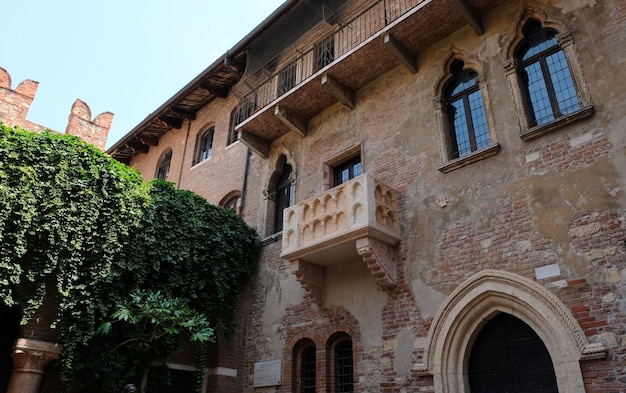 The romantic balcony of romeo and juliet