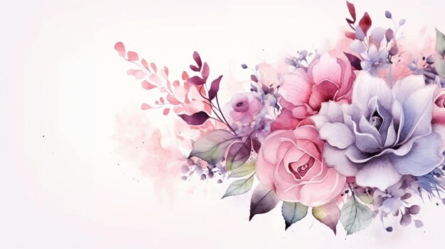 Фото Романтический букет добавляет красоты цветочному фону праздника