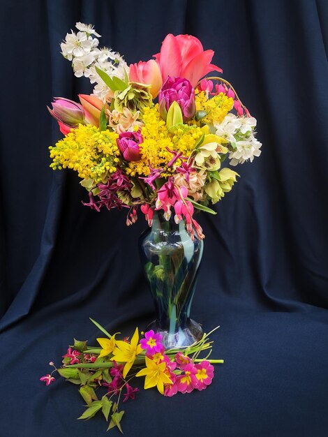 Romantic bouquet of the garden flowers