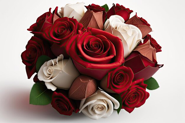 Romantic Bouquet of Roses for Valentine's Day