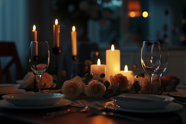 Romantic candlelit dinners