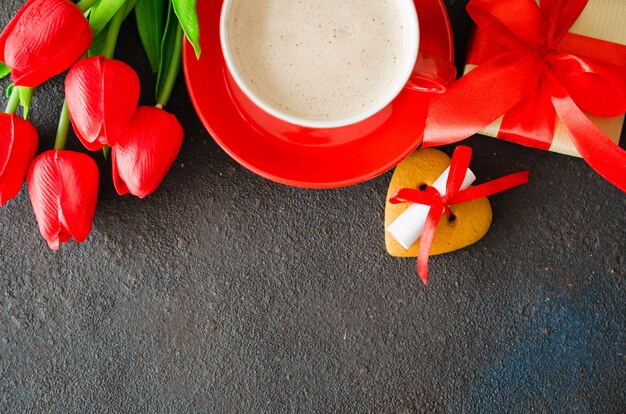 Composizione romantica per san valentino, compleanno o festa della mamma.