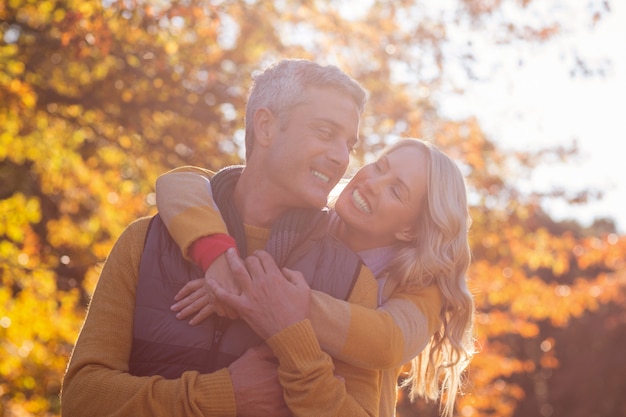 Romantic couple at park