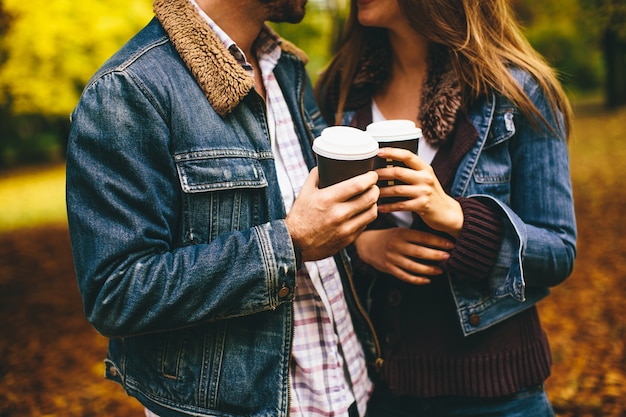 Romantic couple in the park