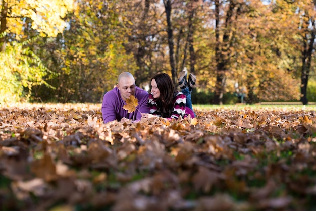 Romantic Couple In A Park