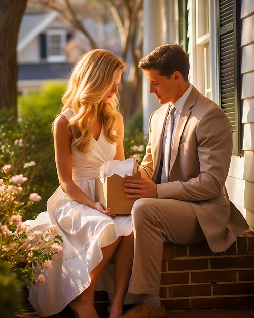 A romantic couple's valentine's day hu embracing love they shared a moment of pure connection