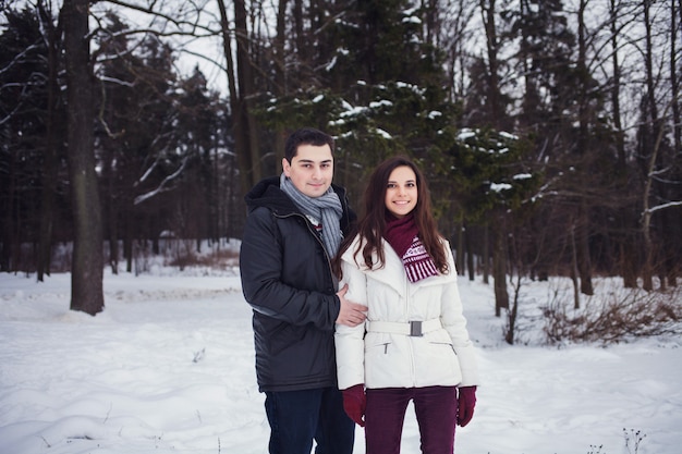 Romantic couple smiling