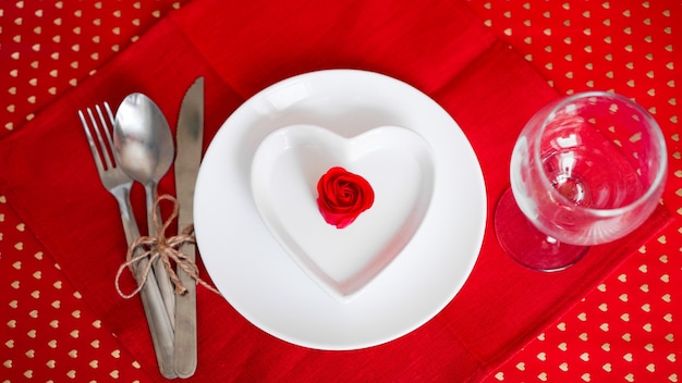 Romantic decoration of holiday table