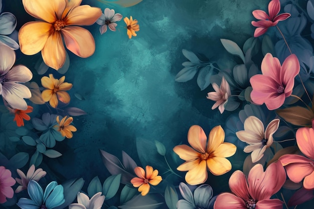 Photo romantic delicate flowers background generate ai