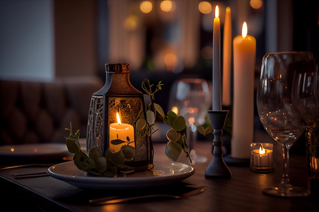 Romantic Dinner Setup Decoration