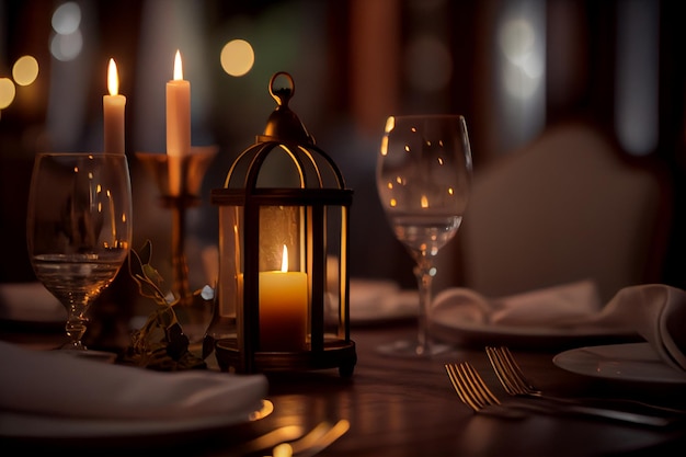 Romantic Dinner Setup Decoration