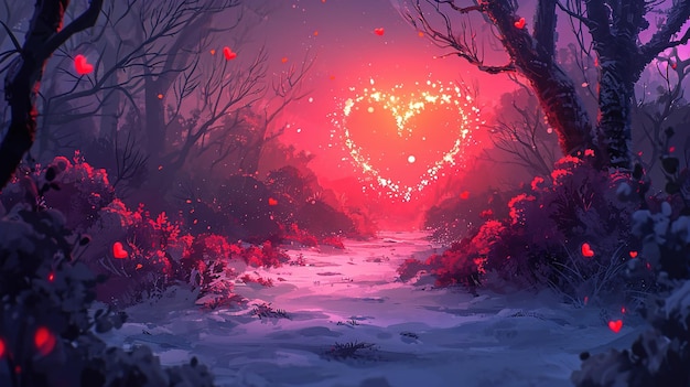 Photo romantic essence of love valentine background