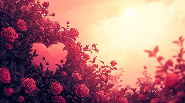 Photo romantic essence of love valentine background