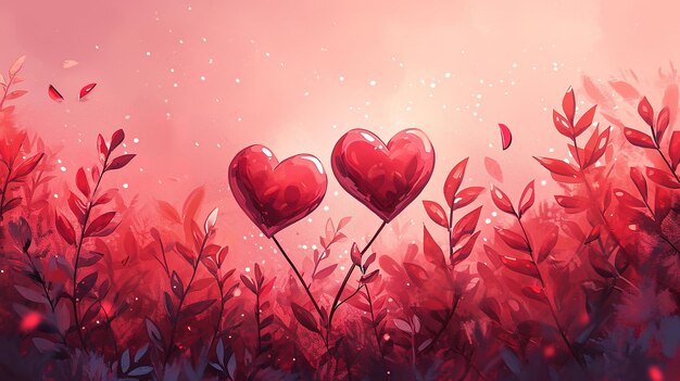 Photo romantic essence of love valentine background