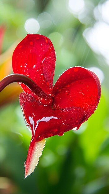 Photo romantic flower made to heart symbol of love