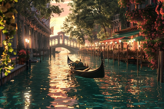 A romantic gondola ride through the canals