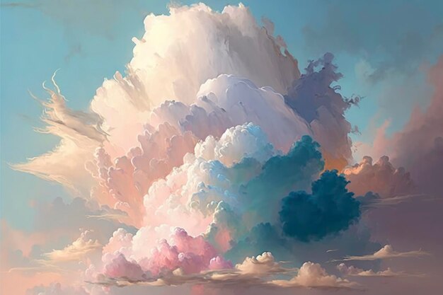 Romantic light pastel colors clouds very light colors ar 32 v 4