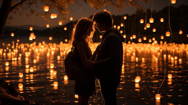 Foto momenti romantici di appuntamento