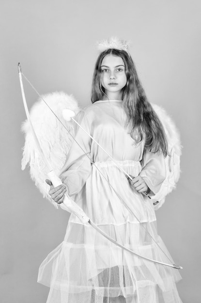 Romantic mood god of love february 14 valentine sale and\
discount cupid shoot with bow arrow of love small angel girl with\
wings and halo cupid arrow with bow valentines day angel amour