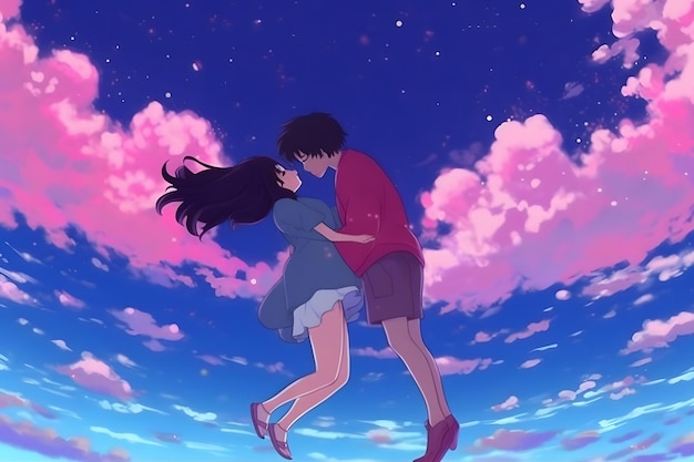 Cute anime couple romance dancing shattered frames cage Anime HD  wallpaper  Peakpx