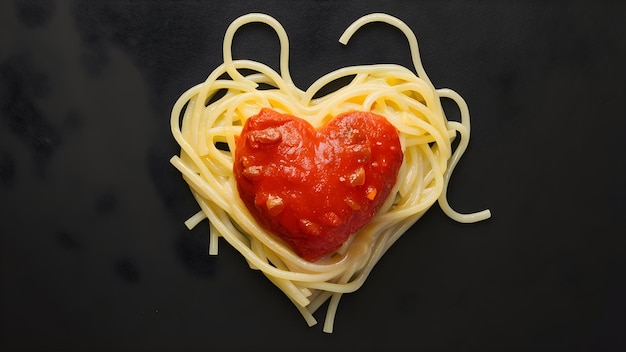 Romantic Pasta Love Valentine39s Spaghetti Surprise Concept Valentine39s Day Romantic Dinner Pasta Recipe Couples Cooking Love Celebration