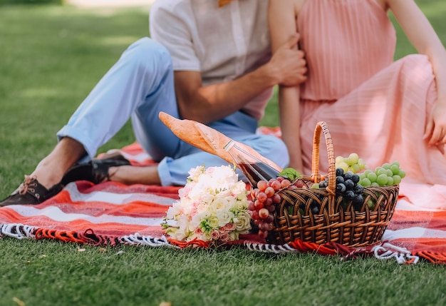 Romantic picnic basket park Love Lifestyle concept