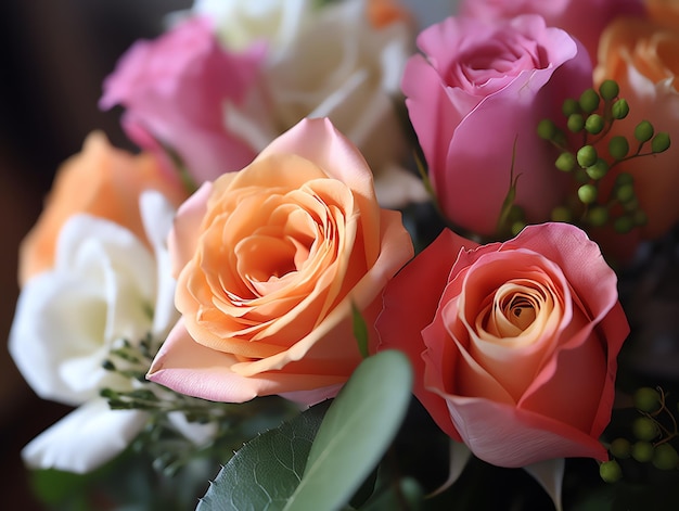 Romantic Pink Rose Bouquet