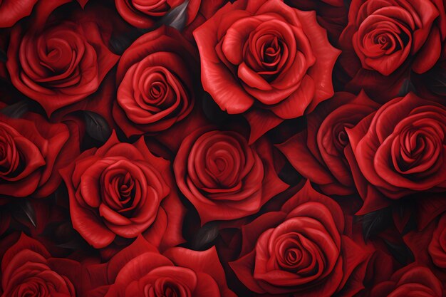 Romantic Red Rose Texture