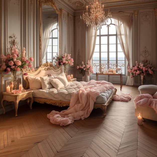 Romantic Retreat Vintage Bedroom in a Parisian Apartment