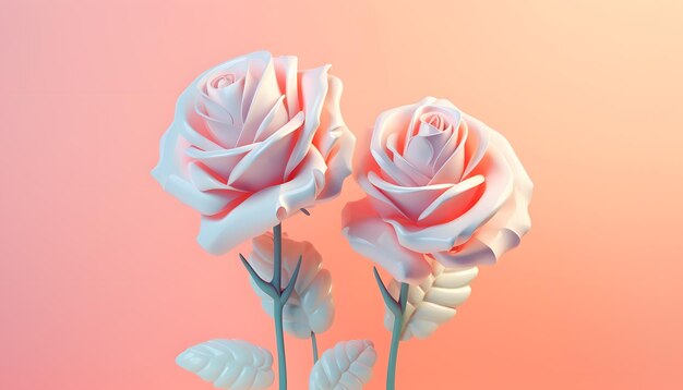 Romantic rose flower soft pastel colors wallpaper background