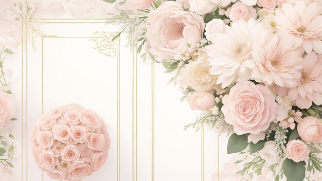 Romantic and Sophisticated Pastel Floral Wedding Background