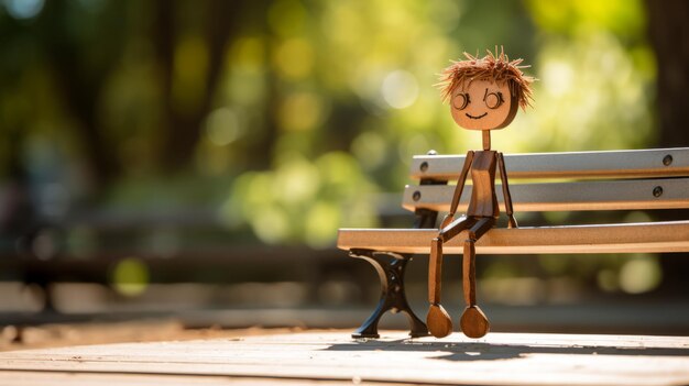 Romantic Stick Figure On Bench Soft Focus Photography By Jeff Kinney