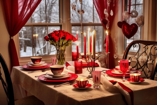 Romantic table setting