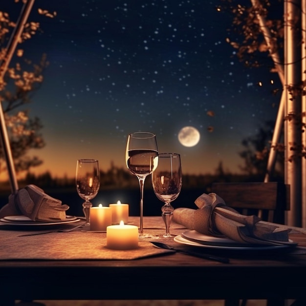 romantic table setting