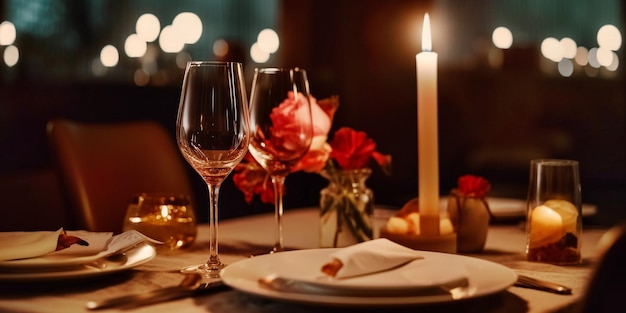 romantic table setting