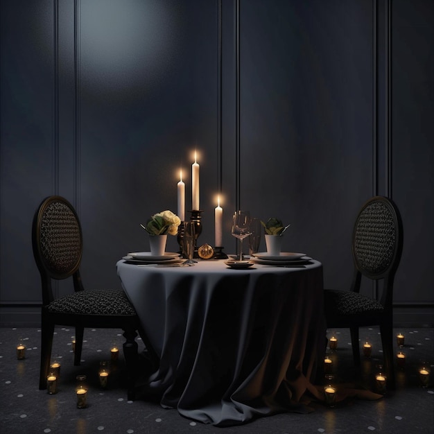 romantic table setting