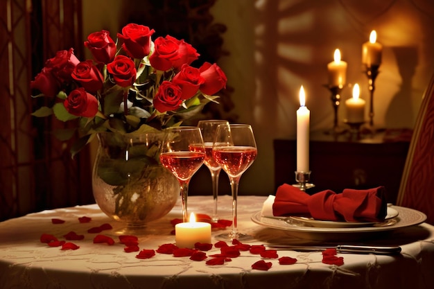 romantic table setting