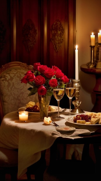 romantic table setting