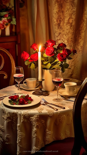 romantic table setting