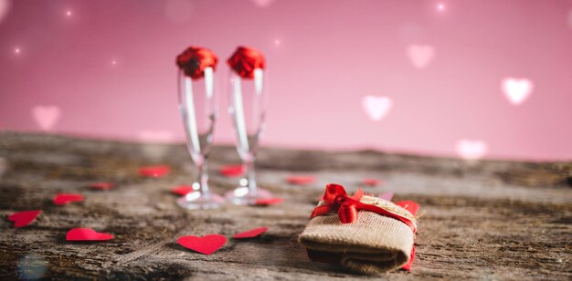 Romantic table for valentines day romantic dinner at home