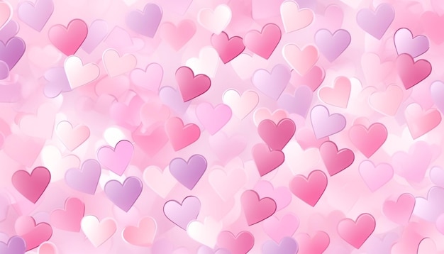 写真 romantic watercolor illustration background with tiny hearts for valentines day