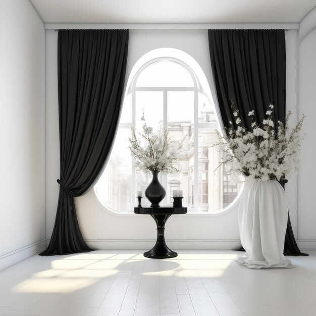 Photo romantic white room backdrop