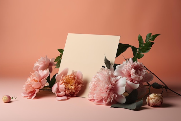 Romantische bloemenkaart voor een speciale gelegenheid