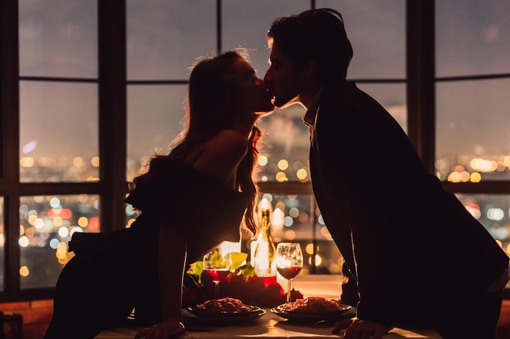Foto romantische plek voor een romantisch avondconcept