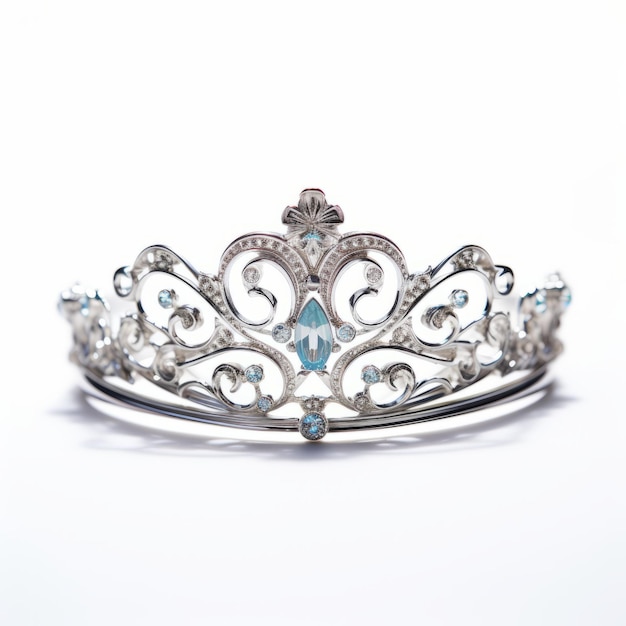 Romantische tiara met blauwe edelstenen Viscount geïnspireerd ontwerp
