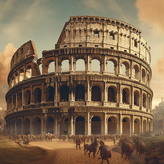 Foto roma e il colosseo