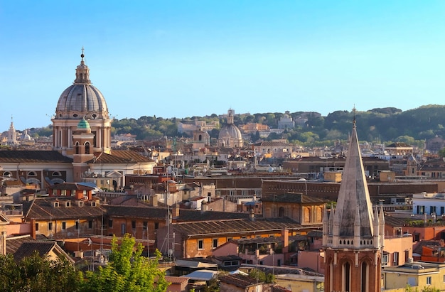 Rome Italy Aerial view of the city center